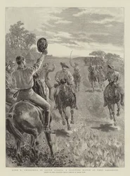 Lord R. Churchill in Südafrika, ein Sportwettkampf in Fort Salisbury